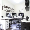 German Gaming Zone Wall Decal, Spielen Zone Gamer Room Decor, Vinyl Sticker