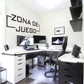 Spanish Gaming Zone Wall Decal, Zona de Juego Gamer Room Decor, Vinyl Sticker