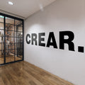 Crear Wall Decal, Minimalist Spanish Office Wall Art, Vinyl Lettering for Workspace