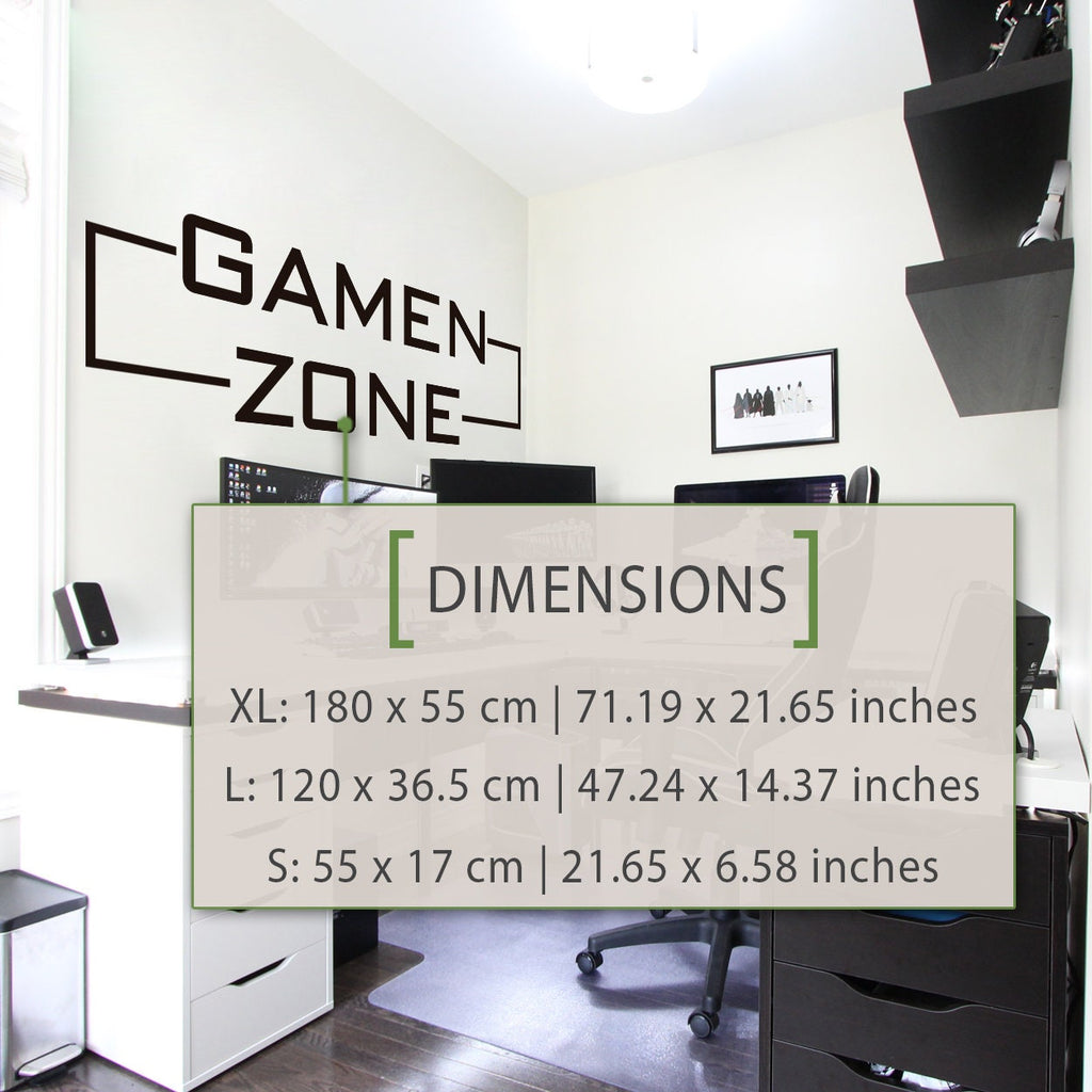 Dutch Gaming Zone Wall Decal, Gamen Zone Gamer Room Decor, Vinyl Sticker