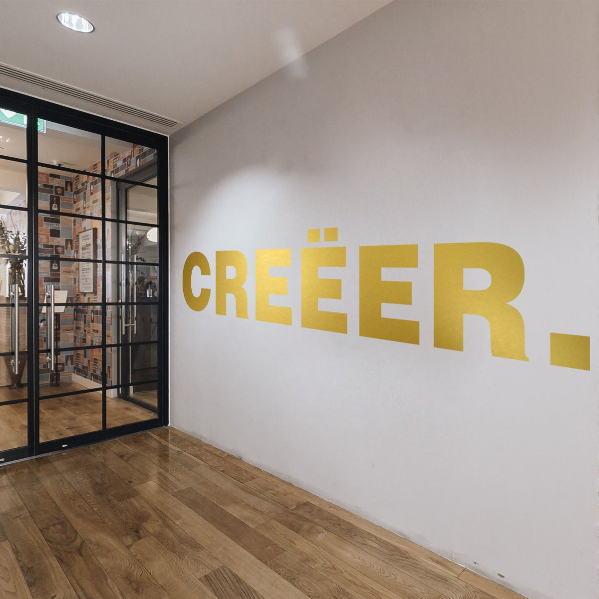 Creëer Wall Decal, Minimalist Dutch Office Wall Art, Vinyl Lettering for Workspace