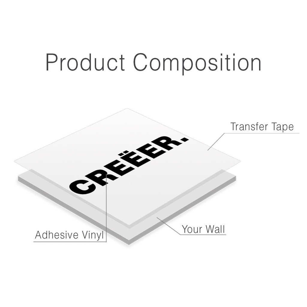 Creëer Wall Decal, Minimalist Dutch Office Wall Art, Vinyl Lettering for Workspace