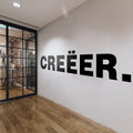 Creëer Wall Decal, Minimalist Dutch Office Wall Art, Vinyl Lettering for Workspace