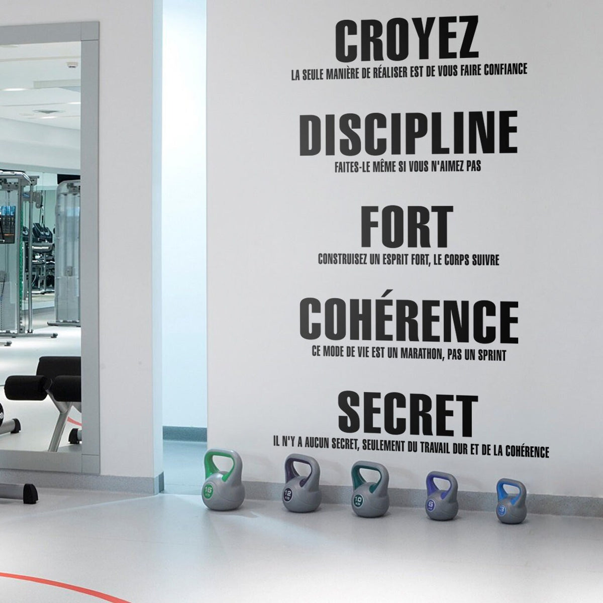 Gym Wall Decal: Fitness Bodybuilding Vinyl Decor