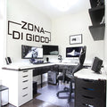 Game Zone Gamer Wall Decal, Video Game Room Decor, Battlestation Vinyl Sticker
