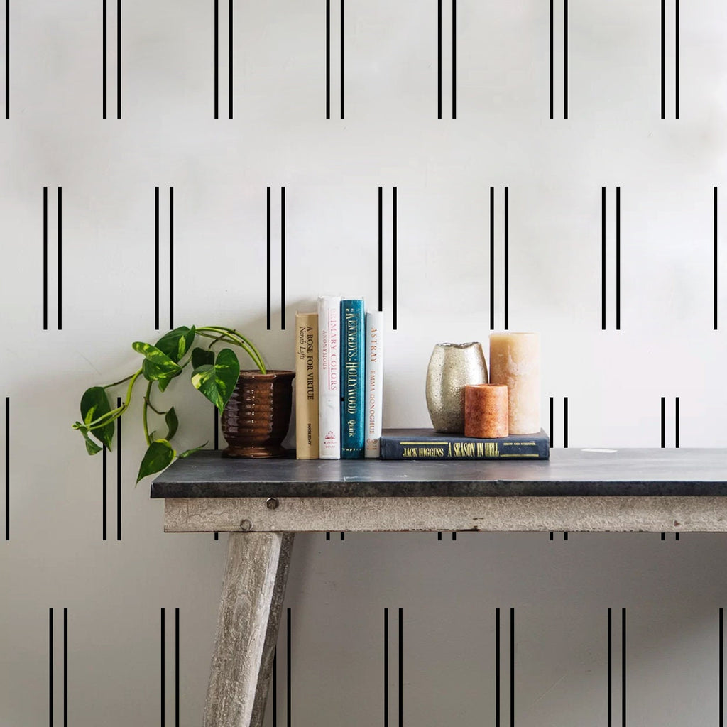 Minimalist Double Line Wall Decals: Boho Nursery Decor