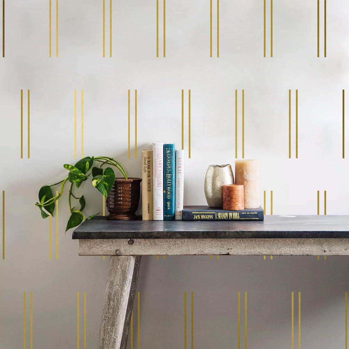 Minimalist Double Line Wall Decals: Boho Nursery Decor