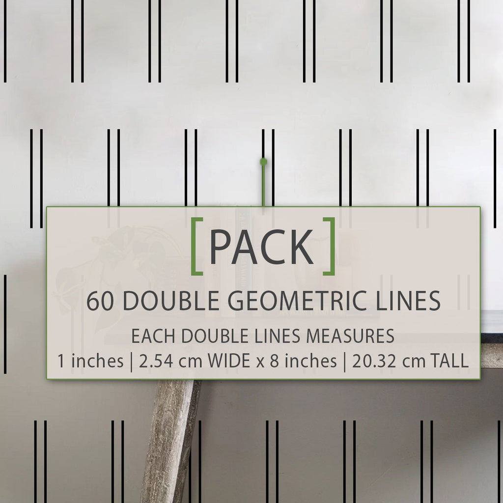 Minimalist Double Line Wall Decals: Boho Nursery Decor