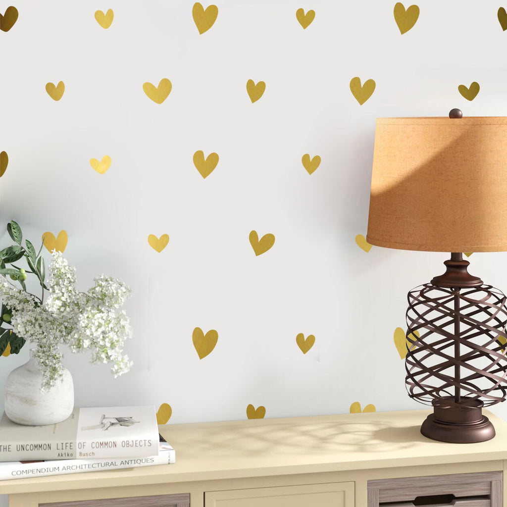 Hand Drawn Heart Wall Decals: Scandinavian Home Decor