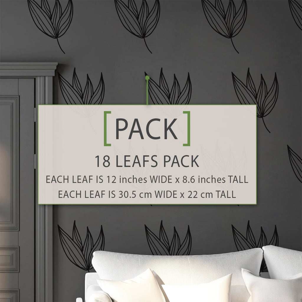 Botanical Leaf Wall Stickers: Hand-Drawn Style, Home Decor