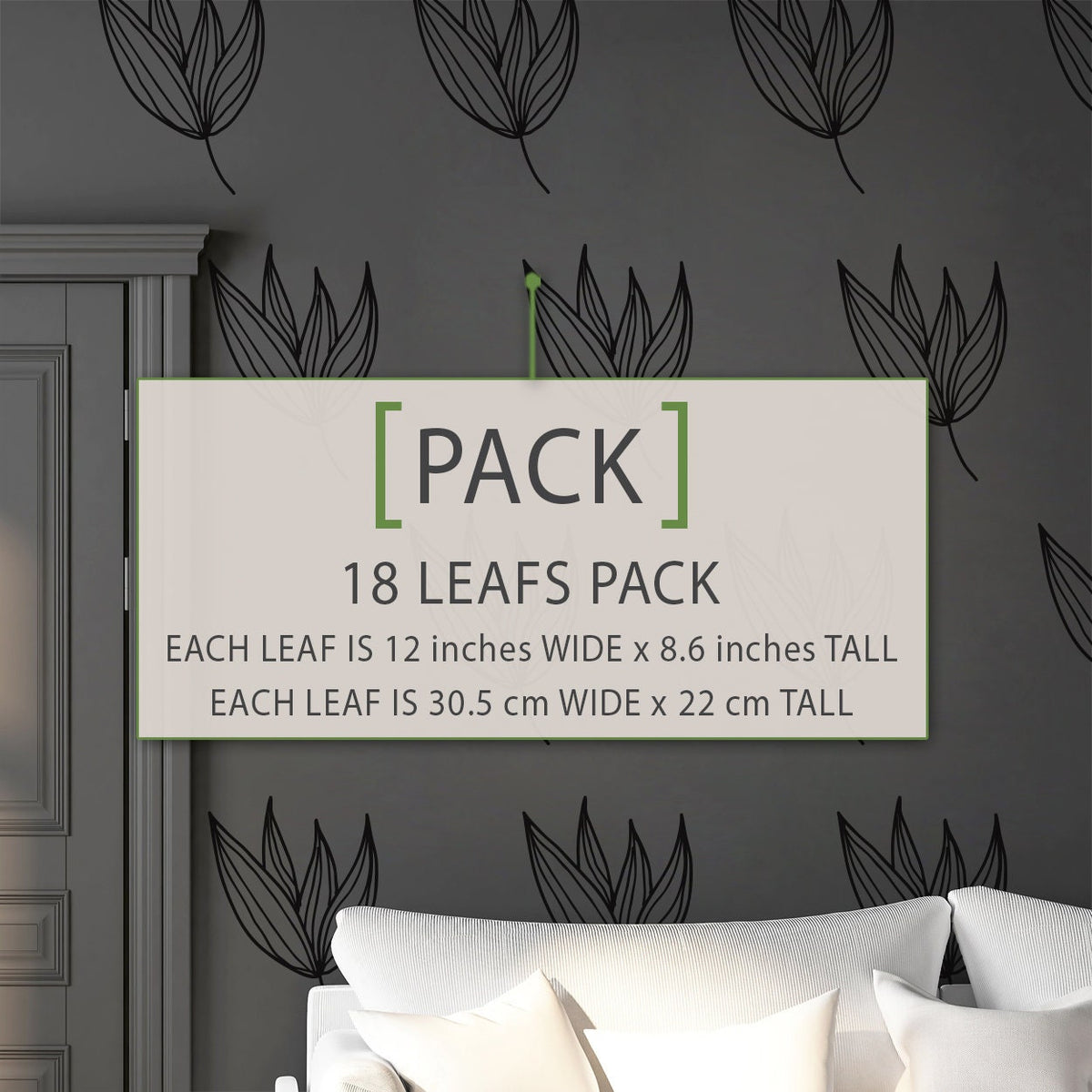 Botanical Leaf Wall Stickers: Hand-Drawn Style, Home Decor