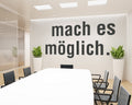 Office Wall Decal: German 'Mach Es Moeglich' Motivational Decor