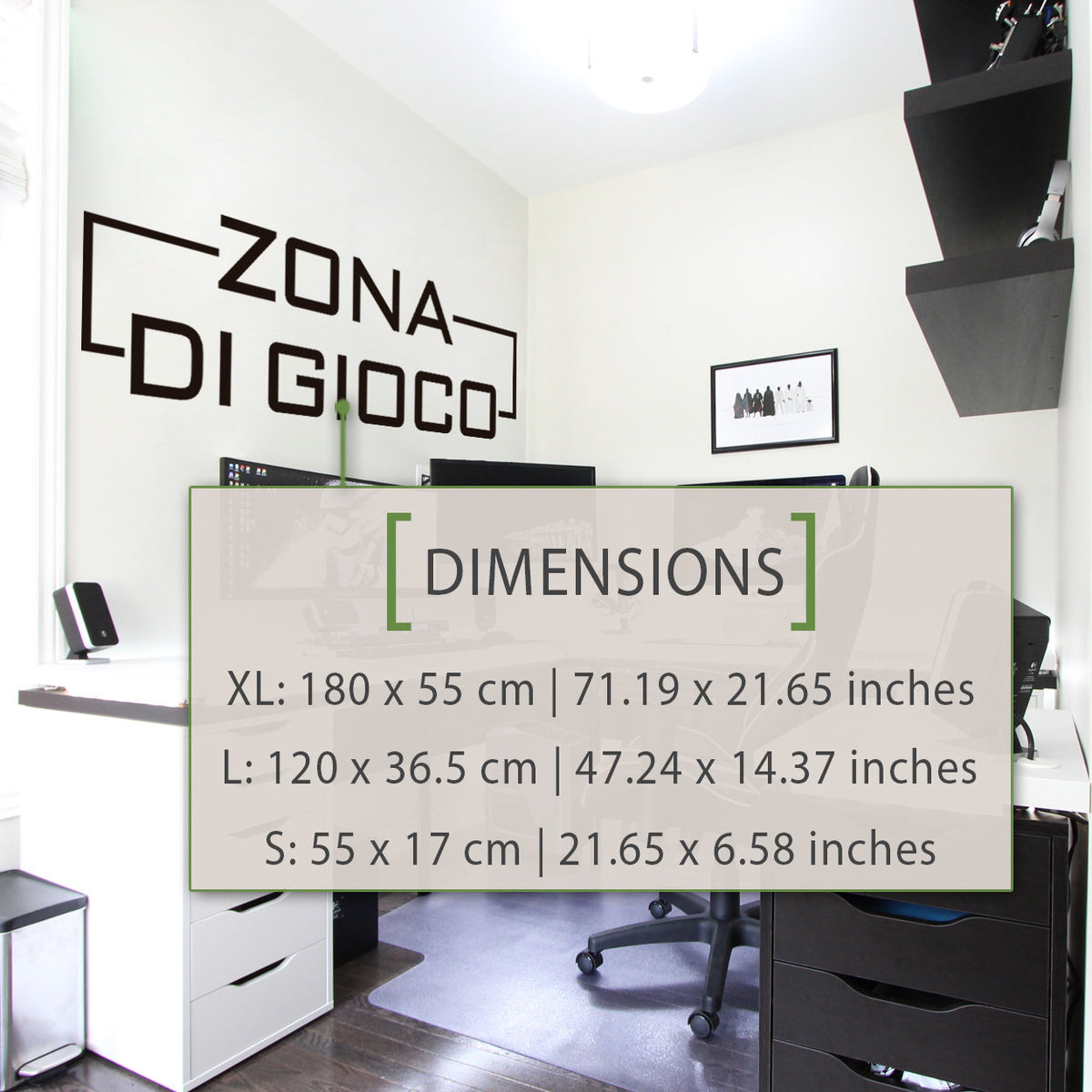 Game Zone Gamer Wall Decal, Video Game Room Decor, Battlestation Vinyl Sticker