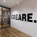 Creare Wall Decal, Minimalist Italian Office Wall Art, Vinyl Lettering for Workspace