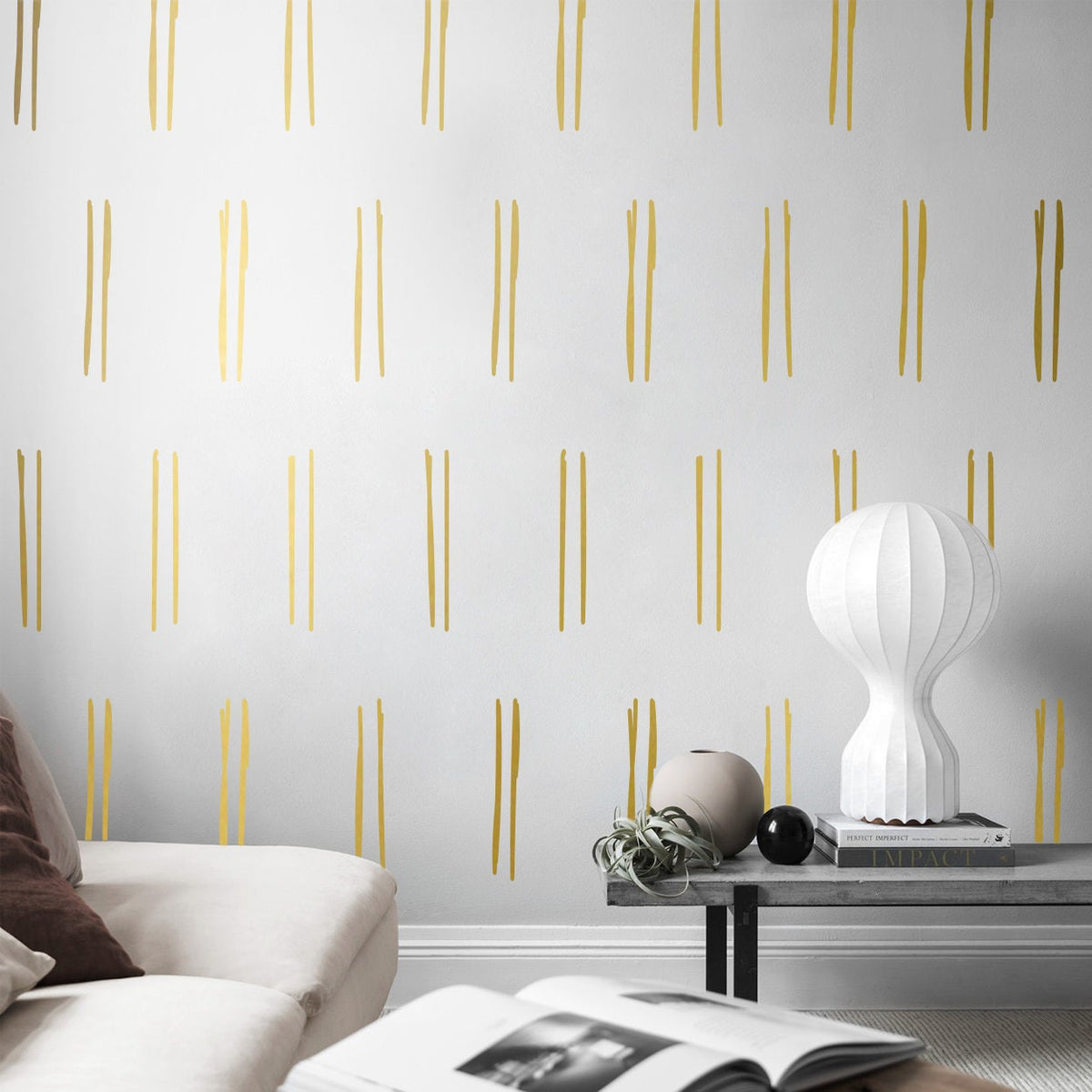 Minimalist Double Line Wall Decals: Boho Nursery Decor