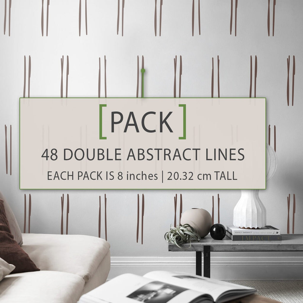 Minimalist Double Line Wall Decals: Boho Nursery Decor