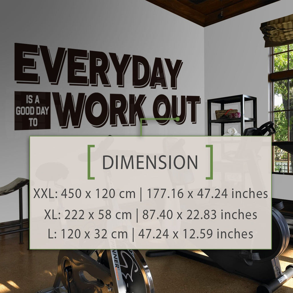 Motivational Gym Wall Decal: Exercise & Workout Stickers