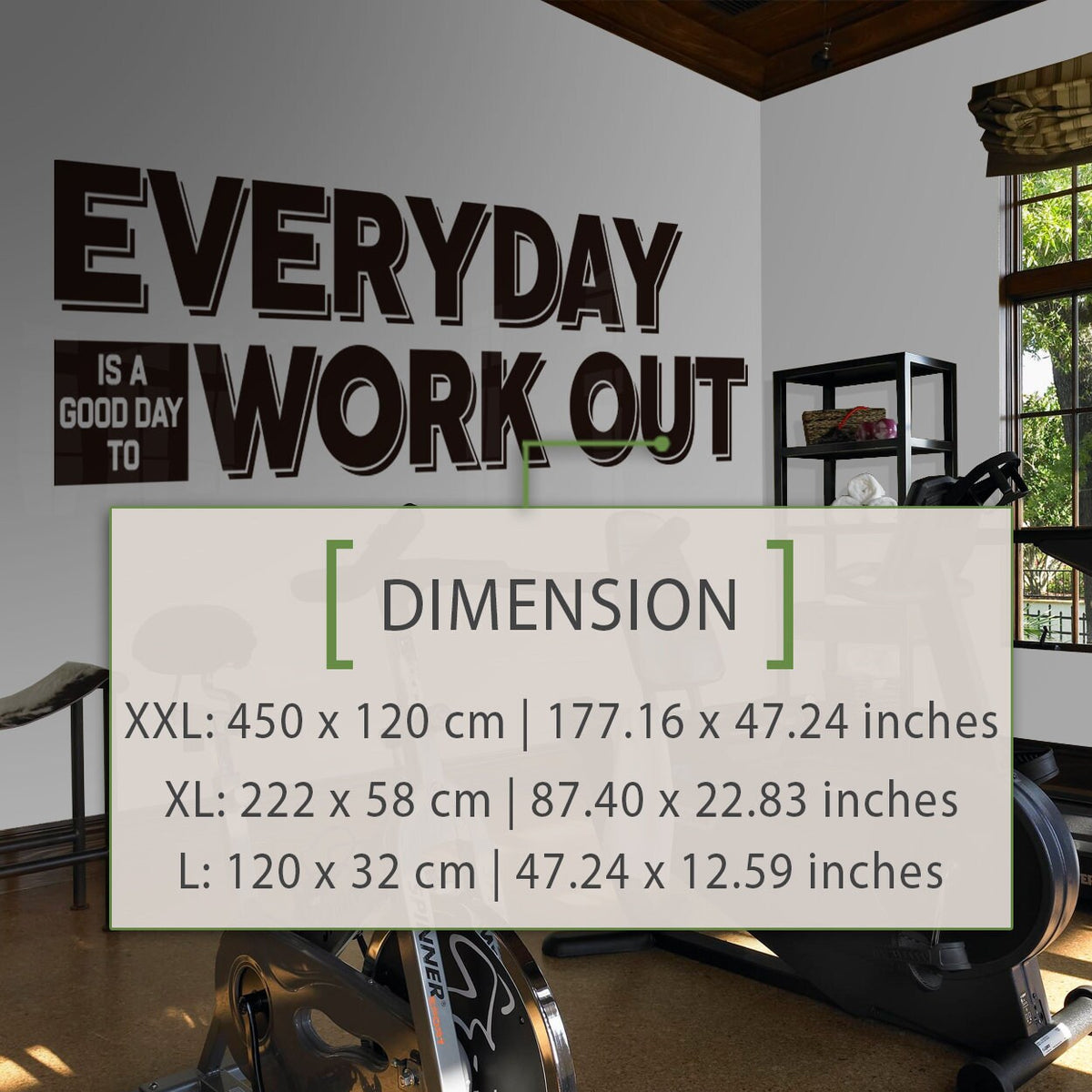 Motivational Gym Wall Decal: Exercise & Workout Stickers