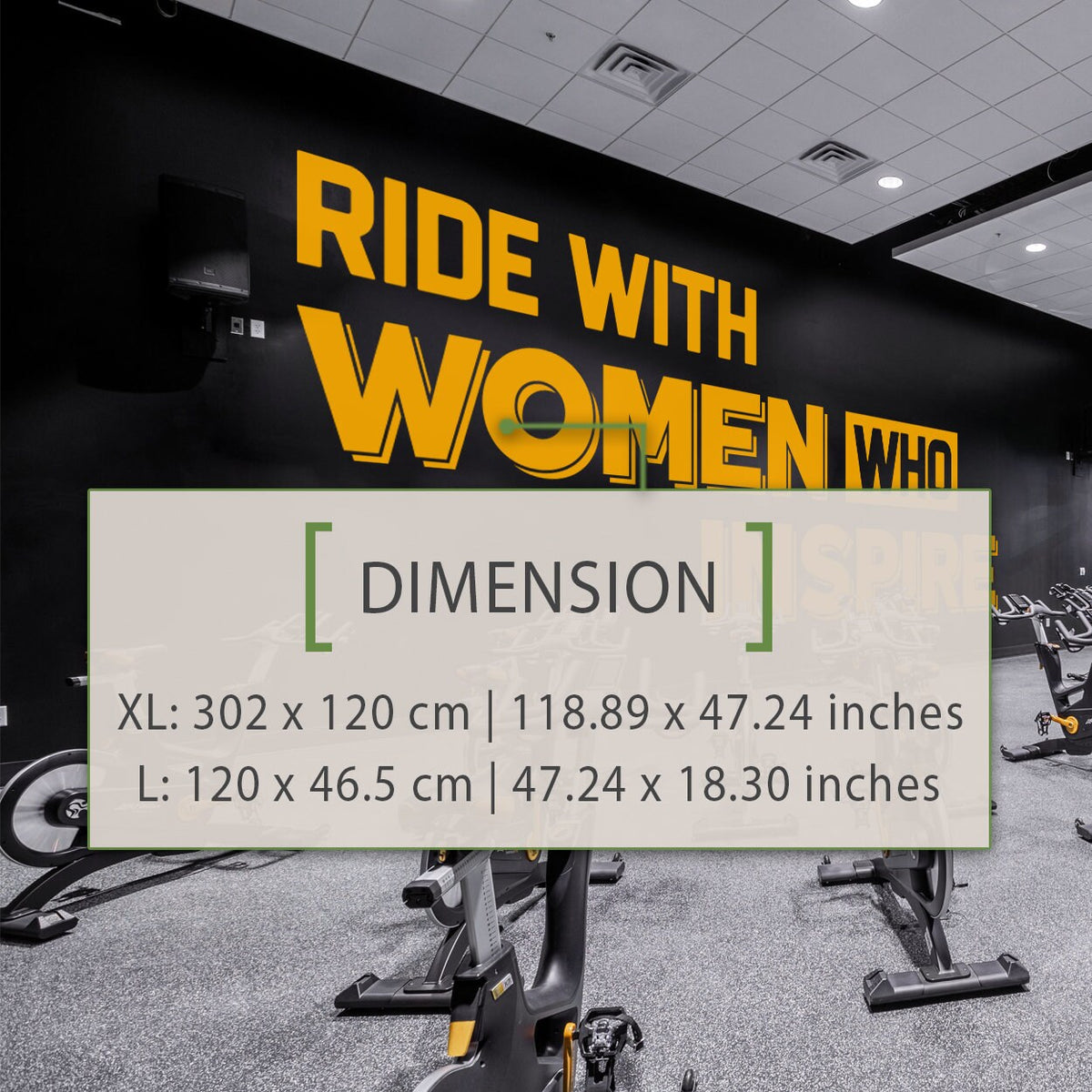 Ride With Women Who Inspire Wall Decal - Home Gym Decor