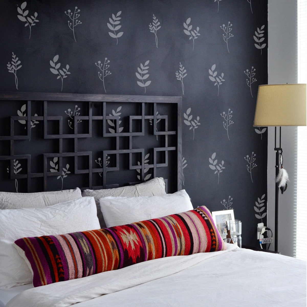 Floral Branch Wall Decals: Hand-Drawn Leaves, Nursery Decor