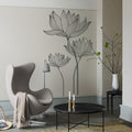 Lotus Flower Wall Decal: Romantic Minimalist Home Decor