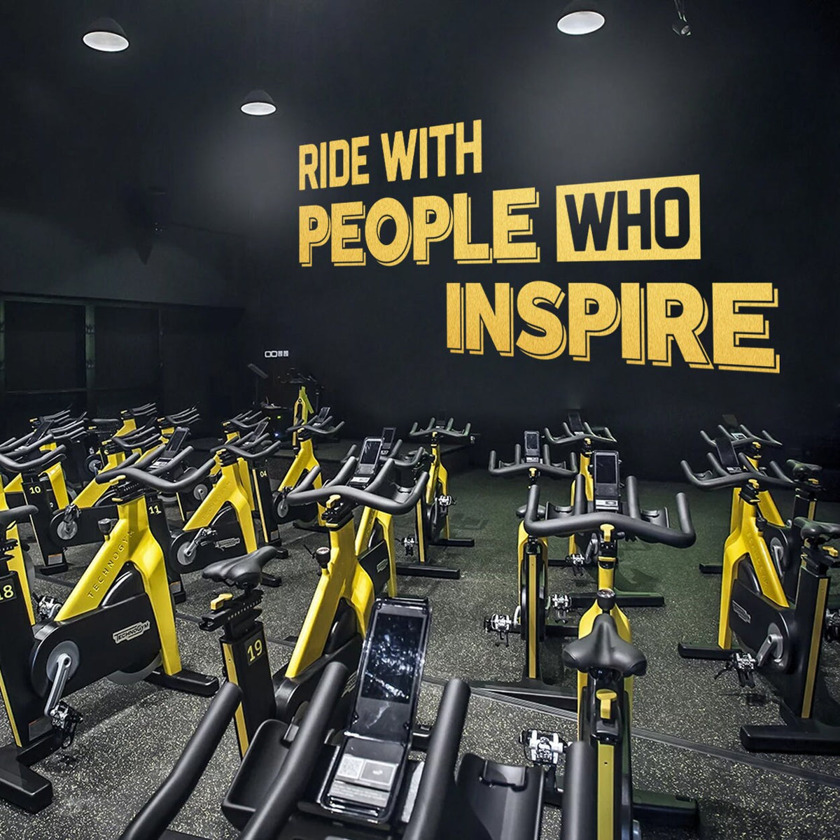 Gym Quote Wall Decal: Ride With People Who Inspire