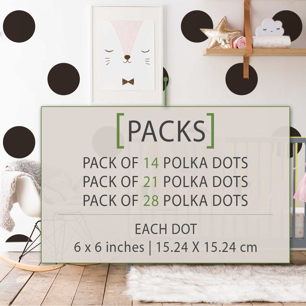 Large Polka Dot Wall Decals: Modern Nursery Decor