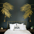 Minimalist Palm Leaves Vinyl Decal: Bring Tropical Vibes & Tranquility to Your Walls