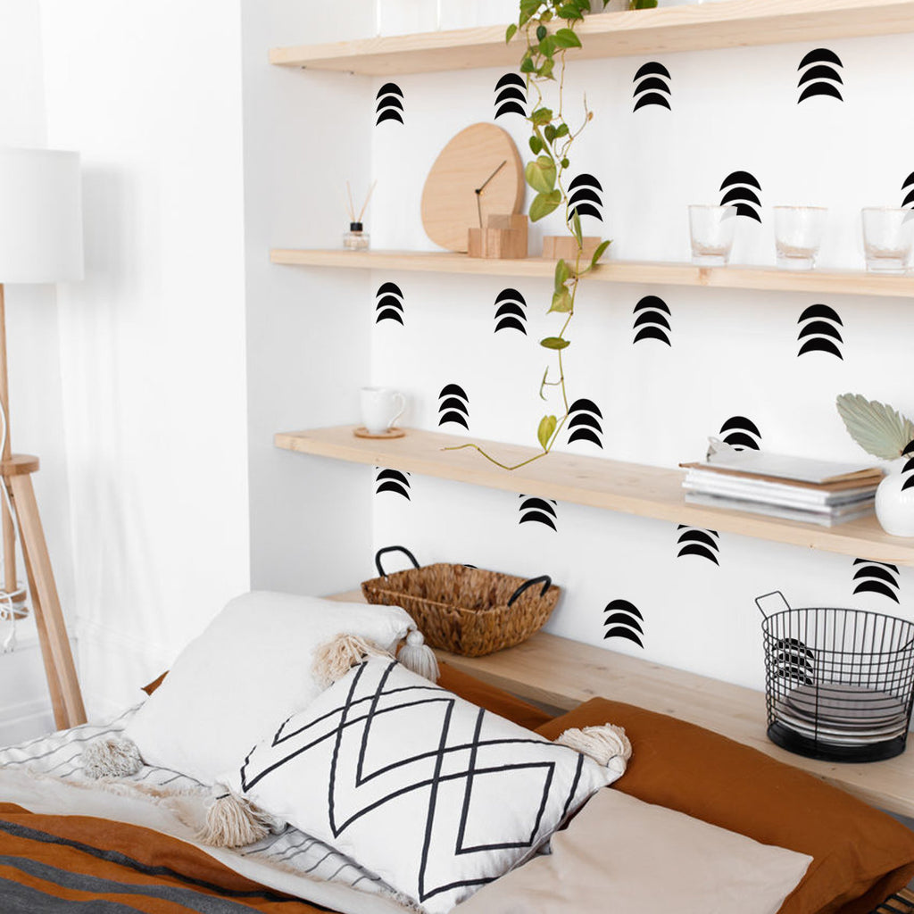 Mid Century Modern Geometric Wall Decals: 120 Groups