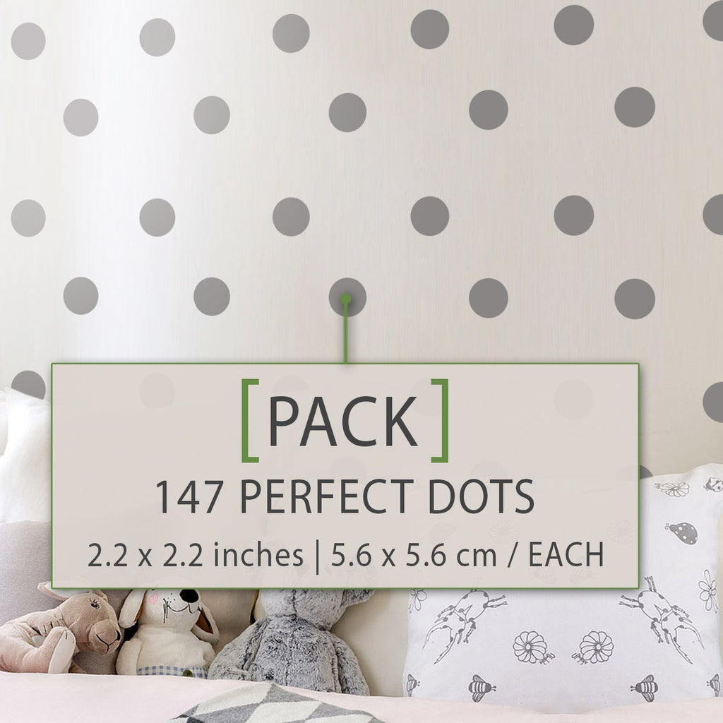 Polka Dot Wall Decals: Nursery Confetti Stickers, 147 Dots