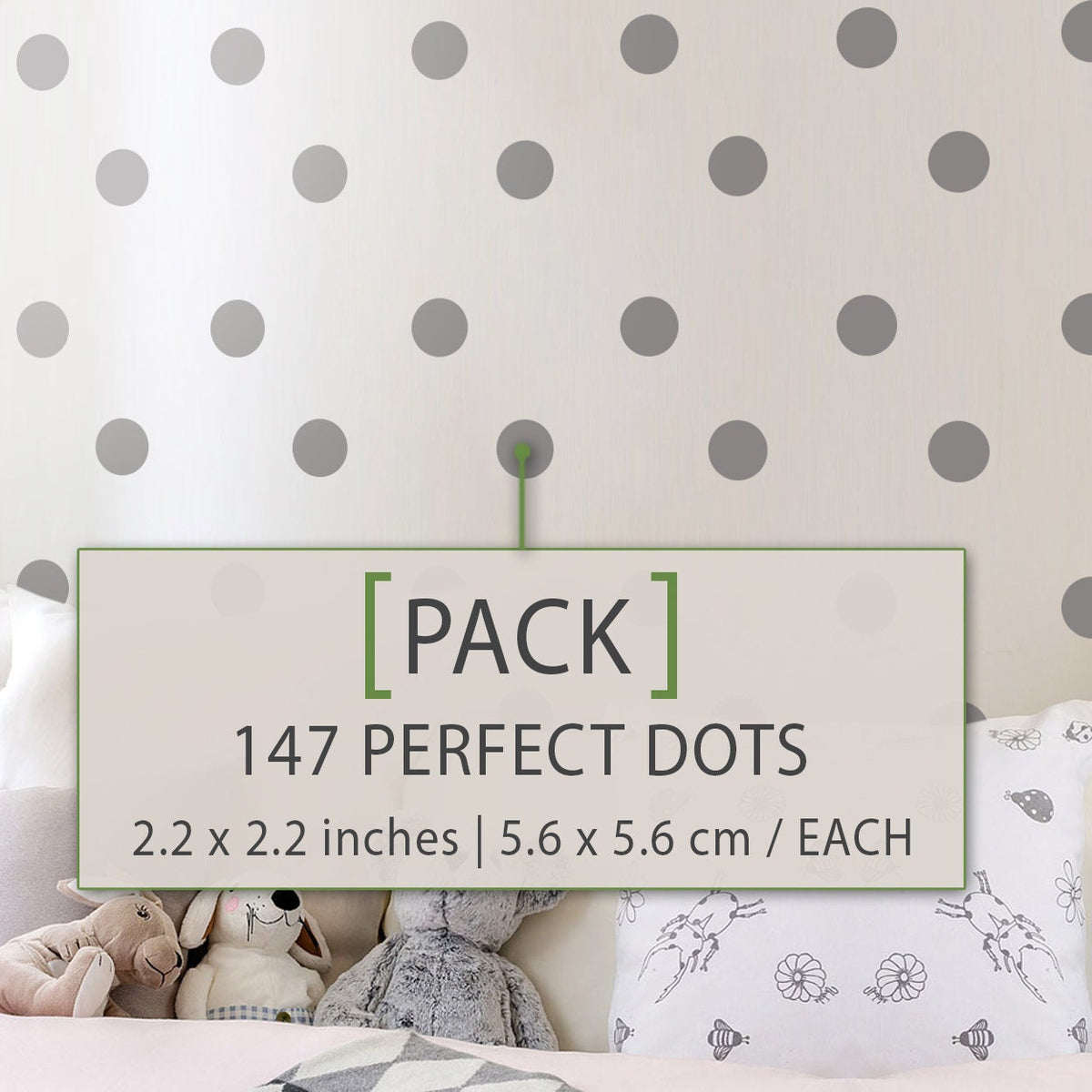 Polka Dot Wall Decals: Nursery Confetti Stickers, 147 Dots