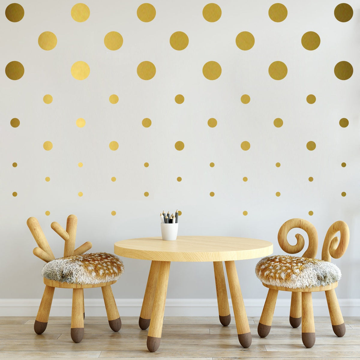 Confetti Polka Dot Wall Decals: Boho Nursery Decor