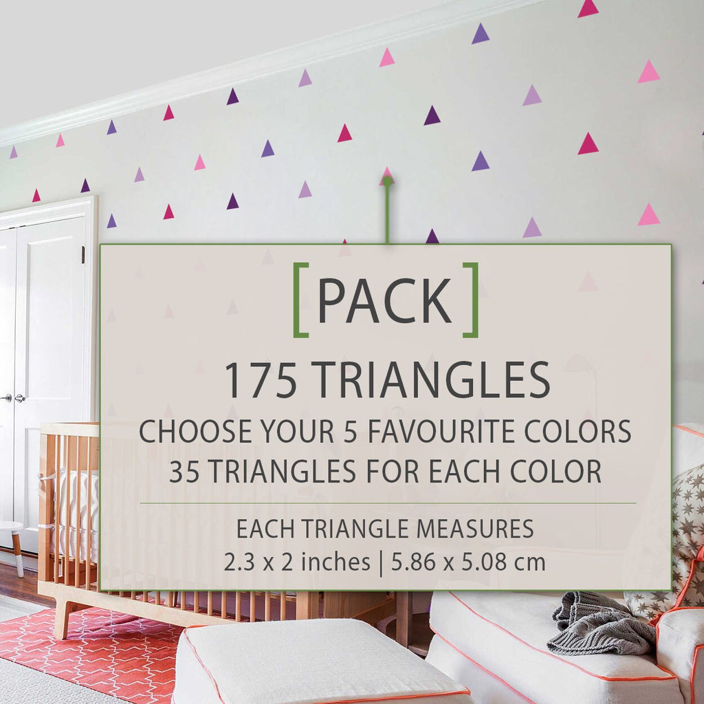 Rainbow Triangle Wall Decals: Geometric Vinyl Wall Art