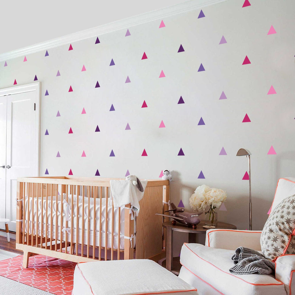 Rainbow Triangle Wall Decals: Geometric Vinyl Wall Art