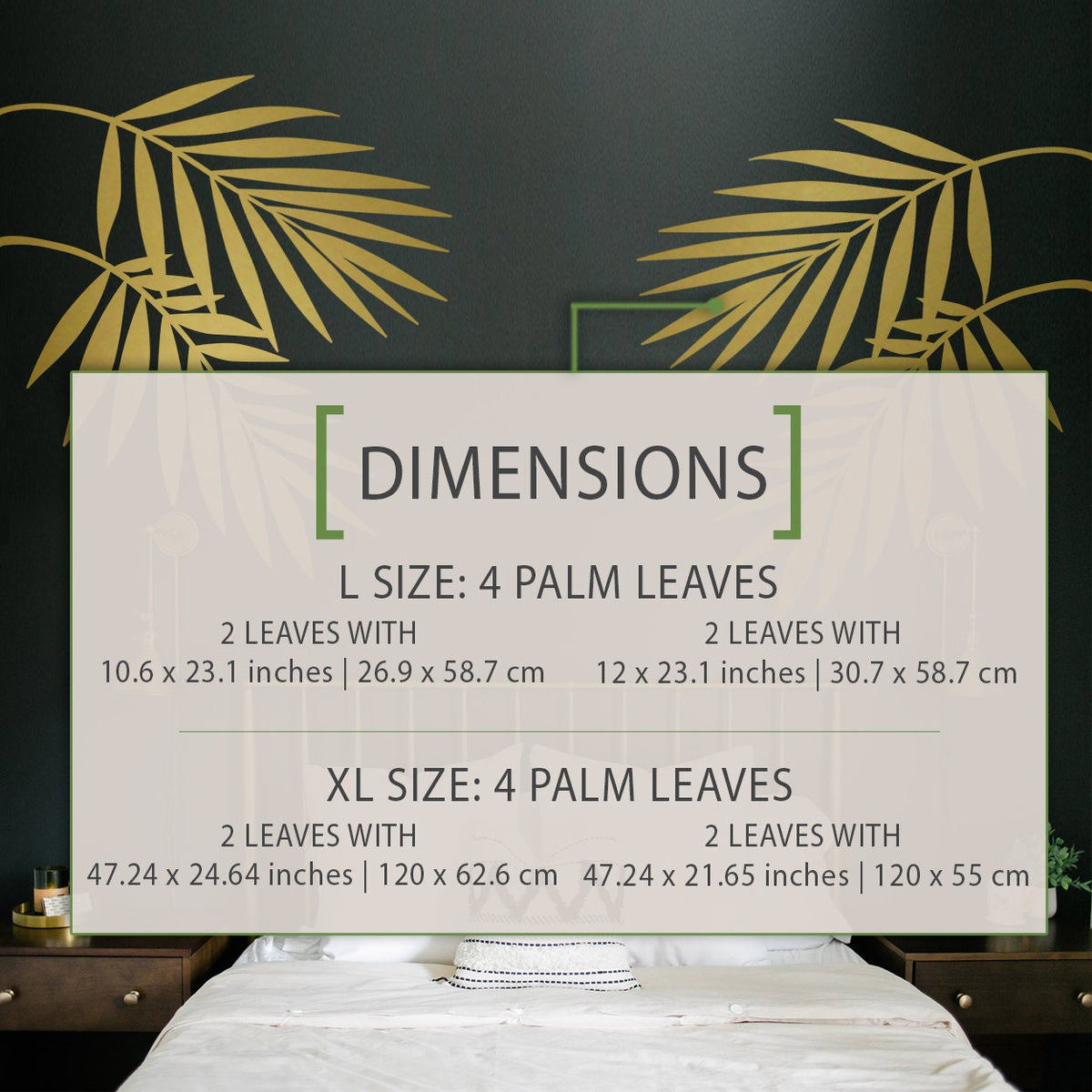Minimalist Palm Leaves Vinyl Decal: Bring Tropical Vibes & Tranquility to Your Walls