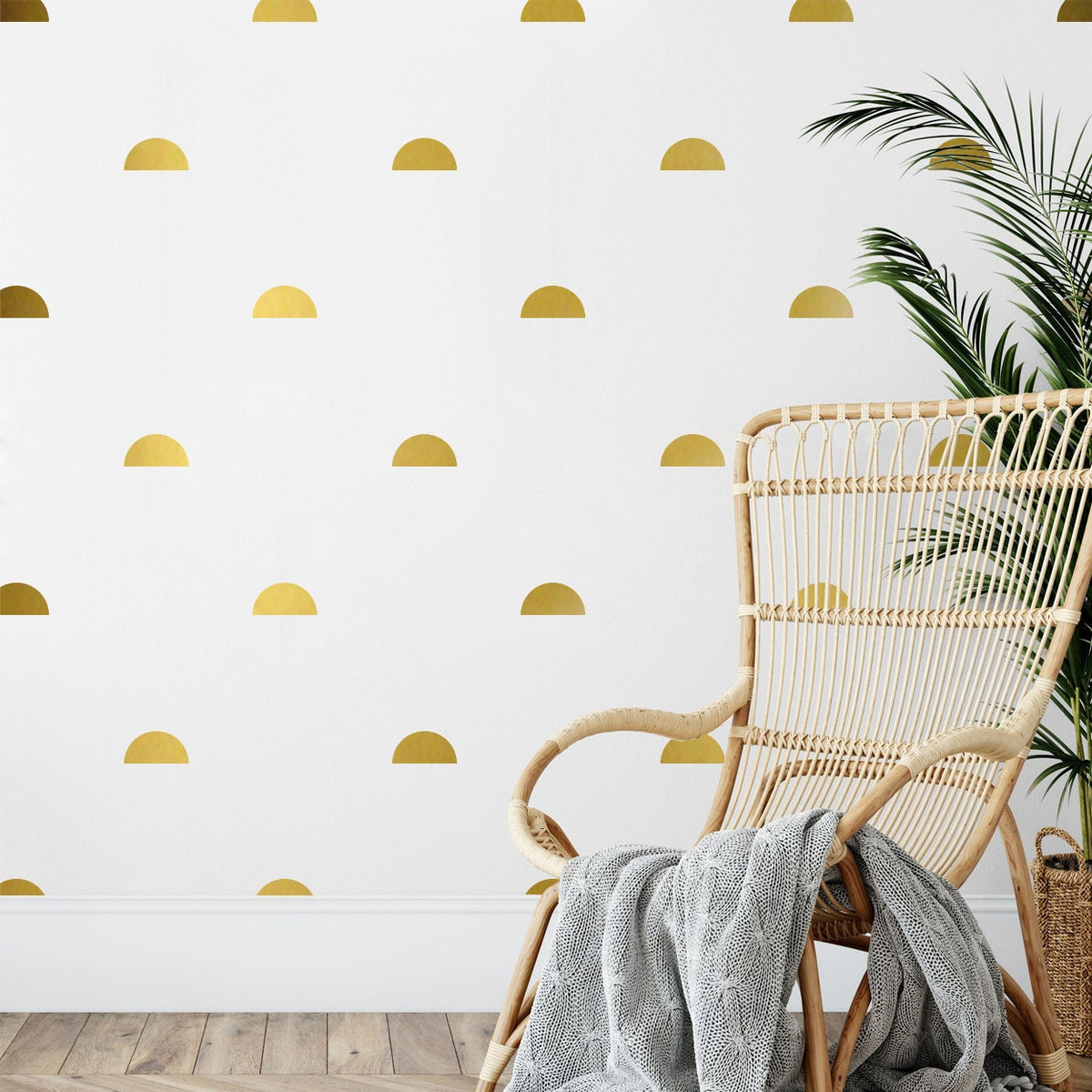 Semi Circle Wall Decals: Modern Geometric Nursery Decor