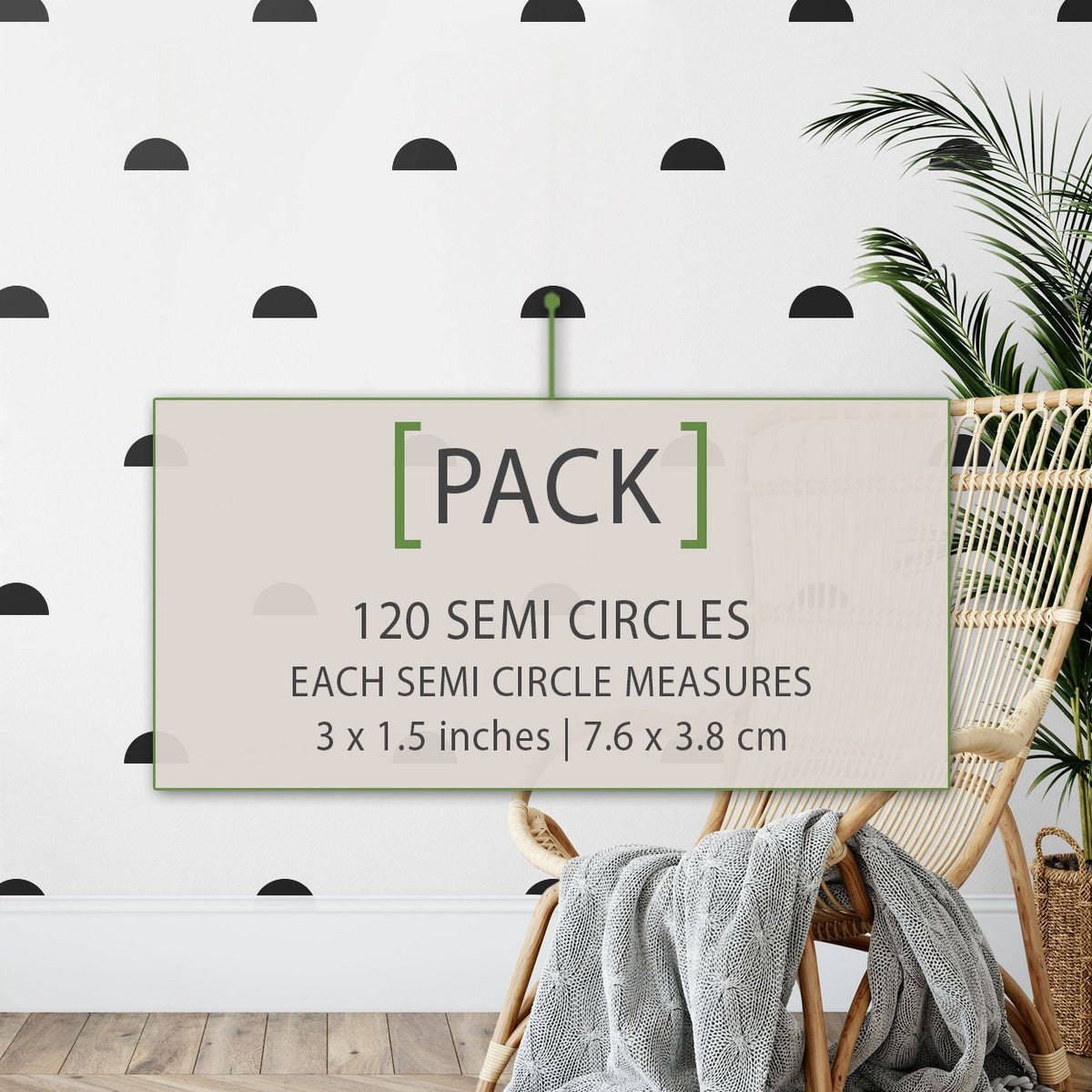 Semi Circle Wall Decals: Modern Geometric Nursery Decor