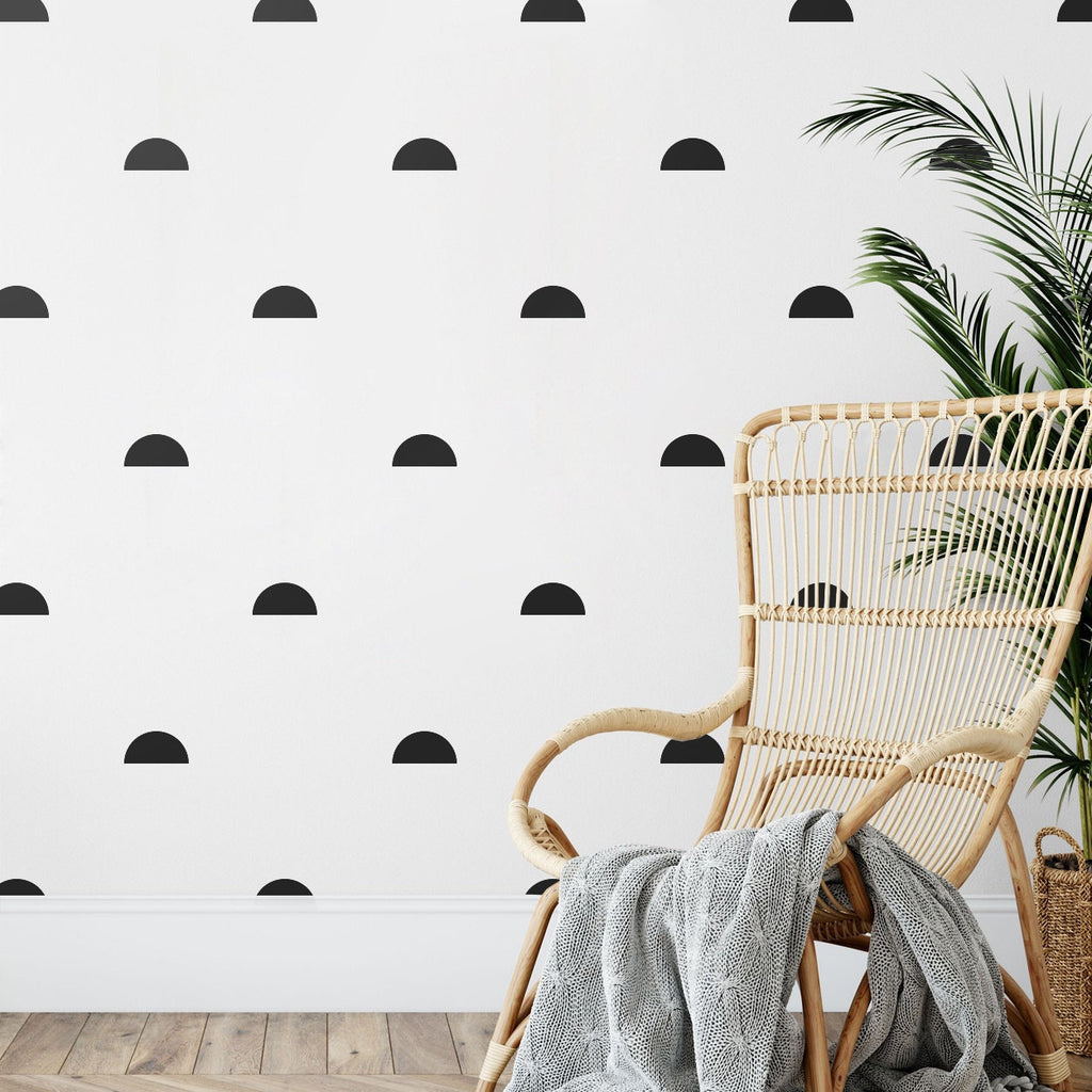Semi Circle Wall Decals: Modern Geometric Nursery Decor
