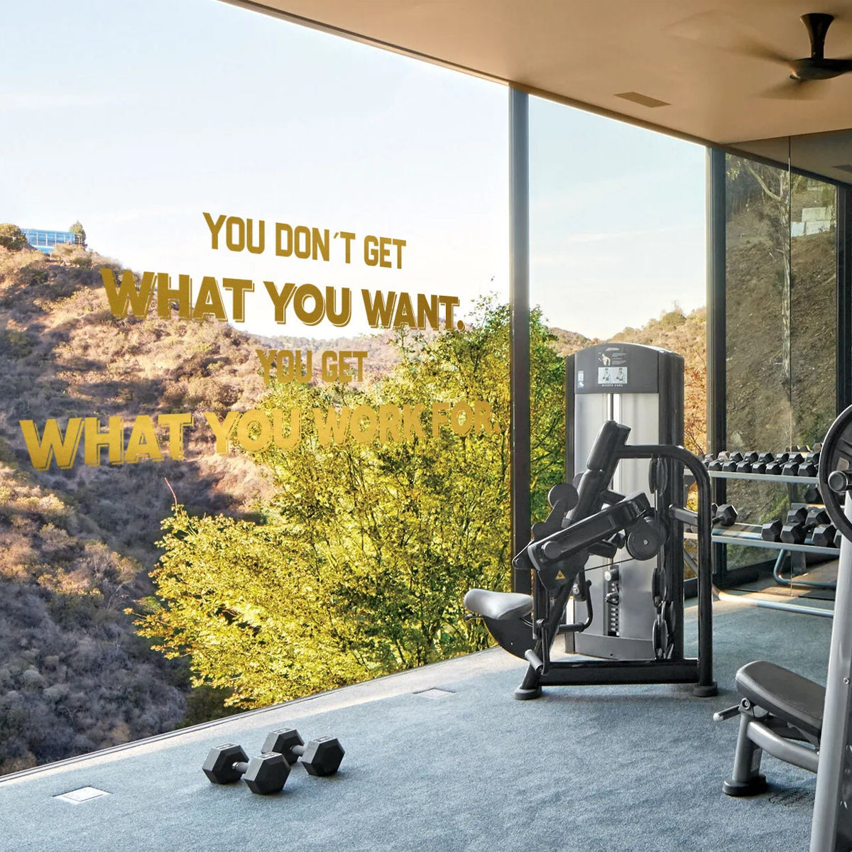 Motivational Quote Vinyl Wall Decal: Gym & Office Decor