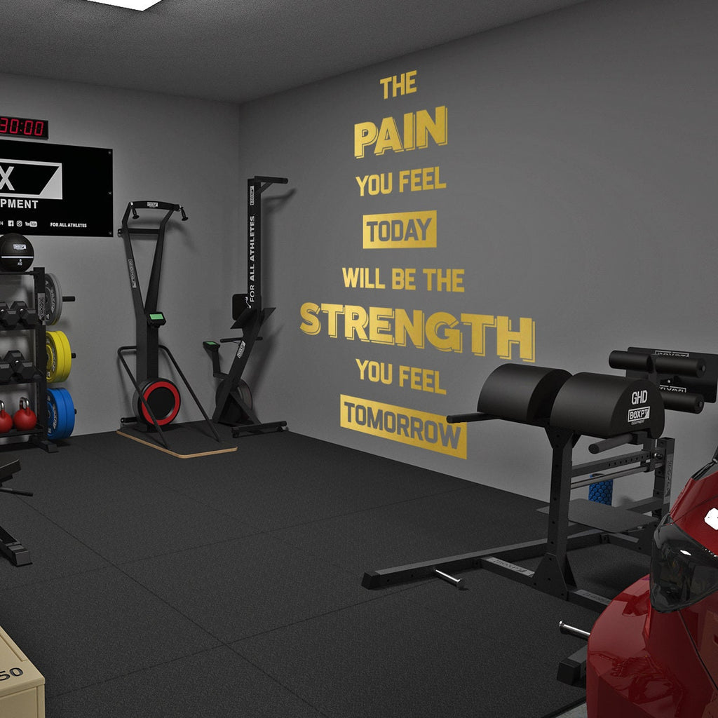 Gym Wall Decal: Motivational Fitness Quote, Home Gym Decor