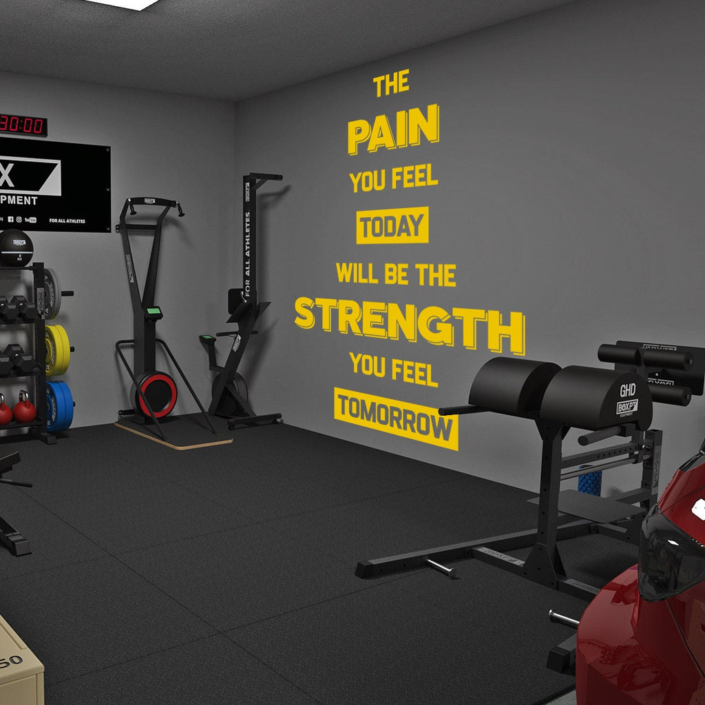 Gym Wall Decal: Motivational Fitness Quote, Home Gym Decor
