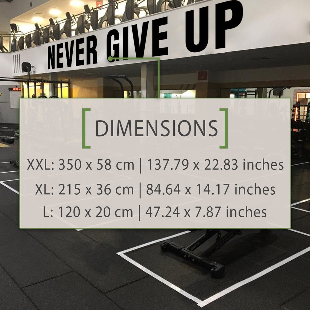 Never Give Up, Motivational Wall Decal, Fitness, Gym Decals, Exercise Stickers, Home Gym, Gym Wall Art, Wall Decals, Wall Decor, Classroom