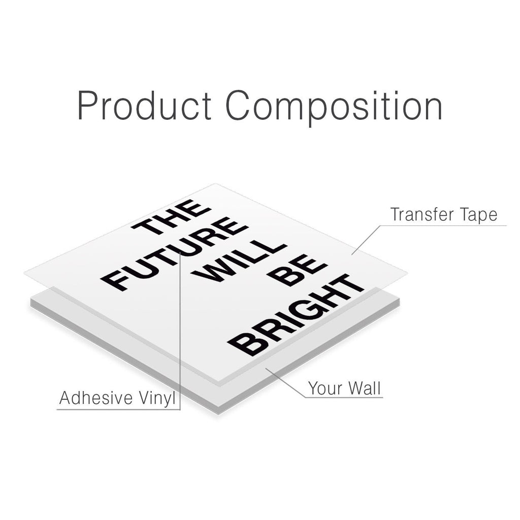 The Future Will Be Bright: Office Wall Decal, Motivational Home Office Art