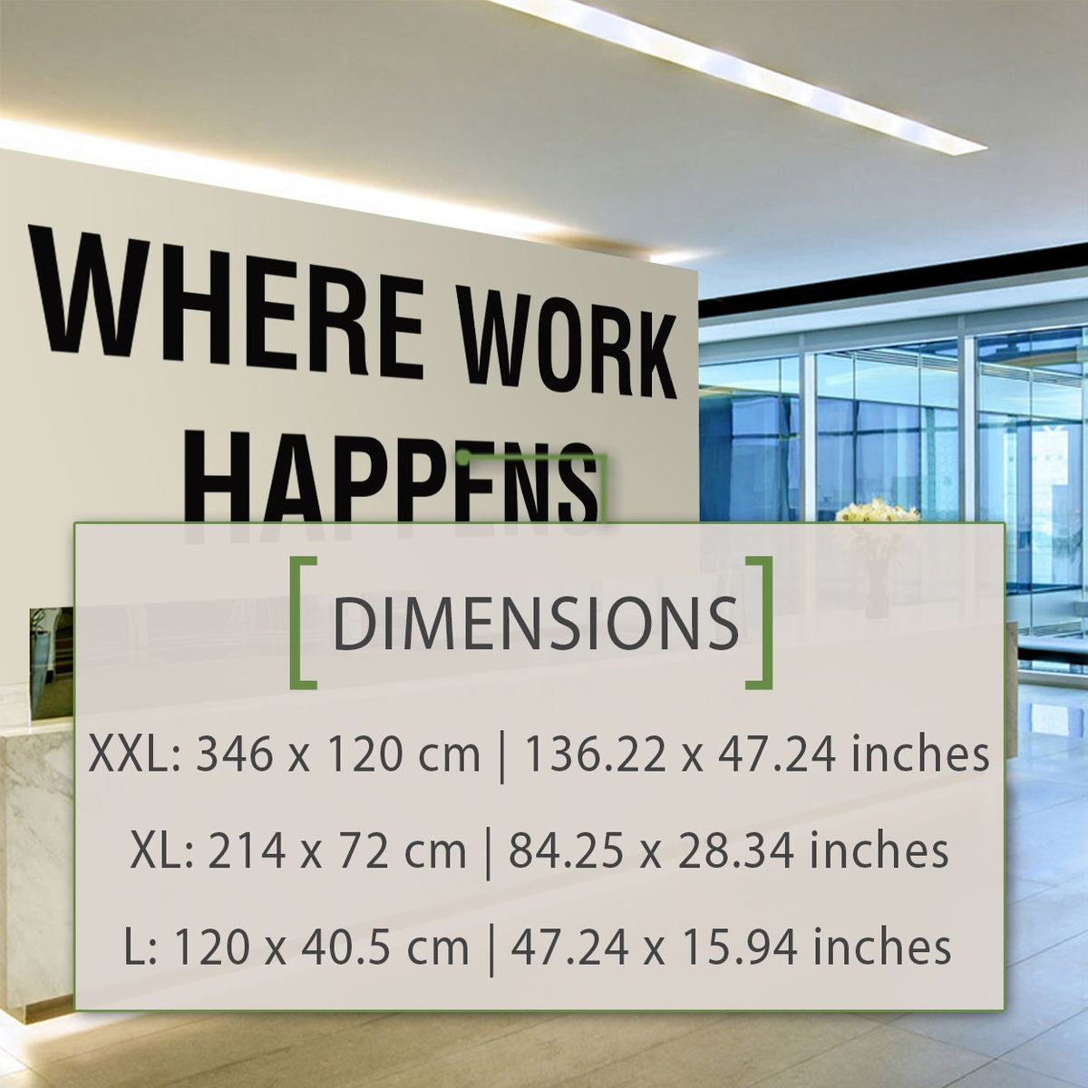 Where Work Happens Vinyl Wall Decal - Modern Office Decor
