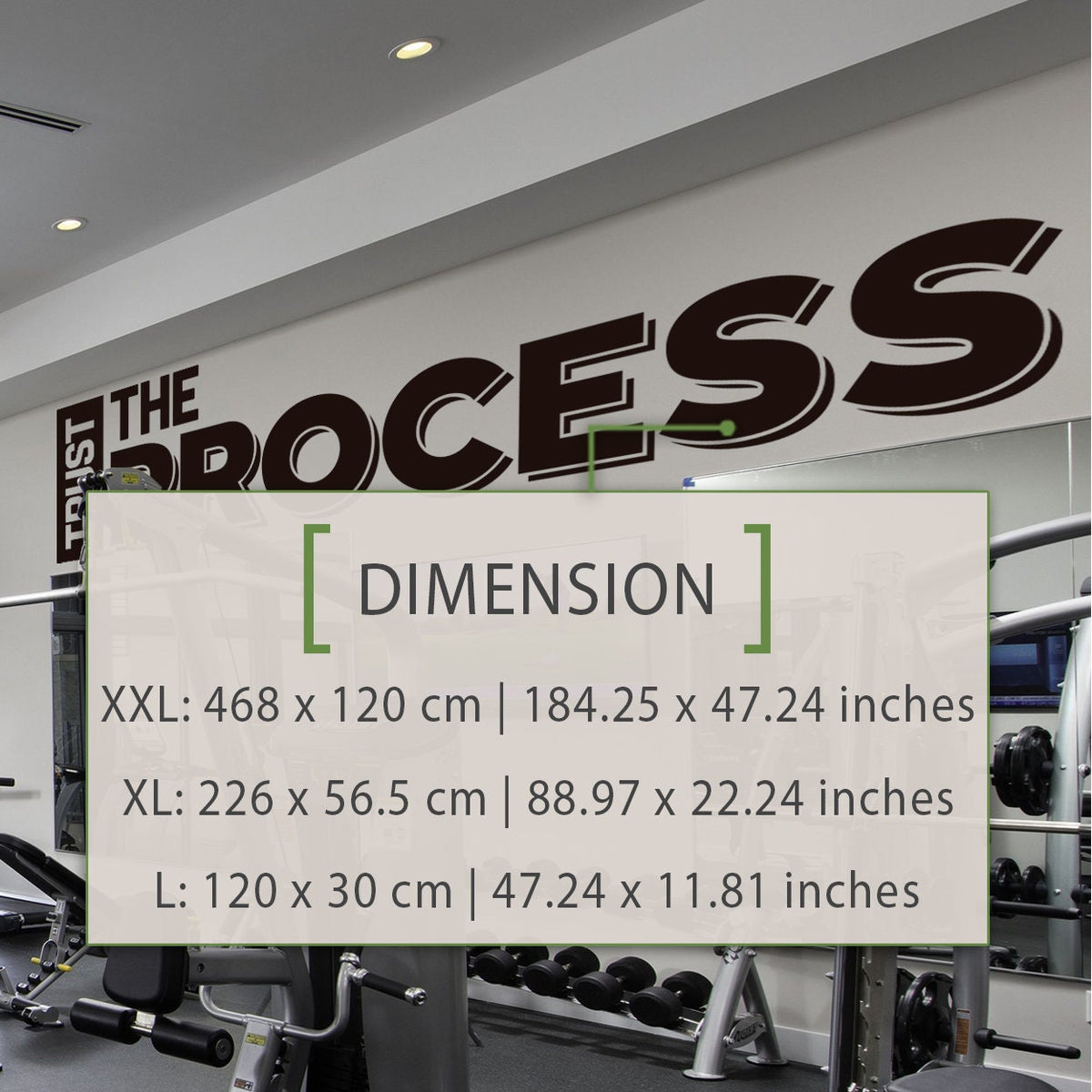 Trust The Process Wall Decal: Gym Motivation, Office Decor
