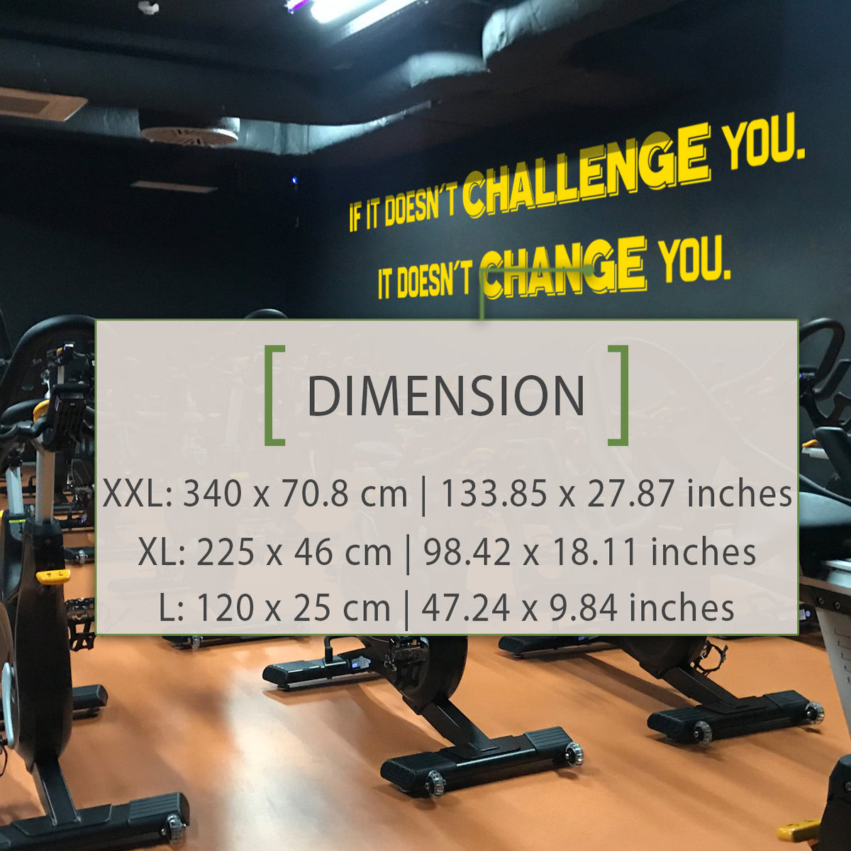 Fitness Quote Wall Decal, Gym Design Ideas, Workout Training