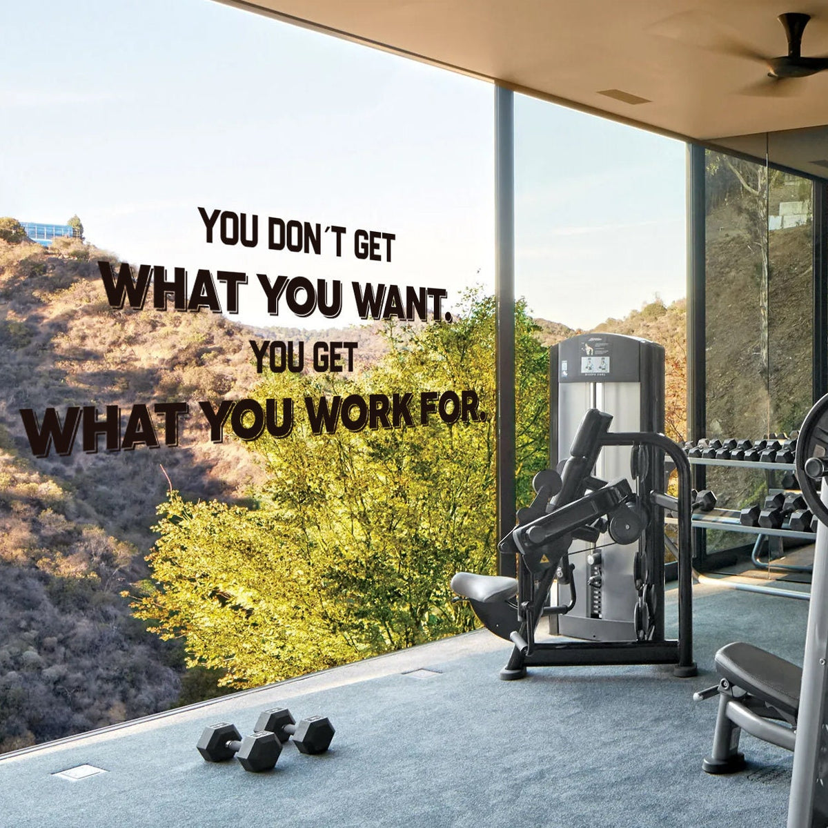 Motivational Quote Vinyl Wall Decal: Gym & Office Decor