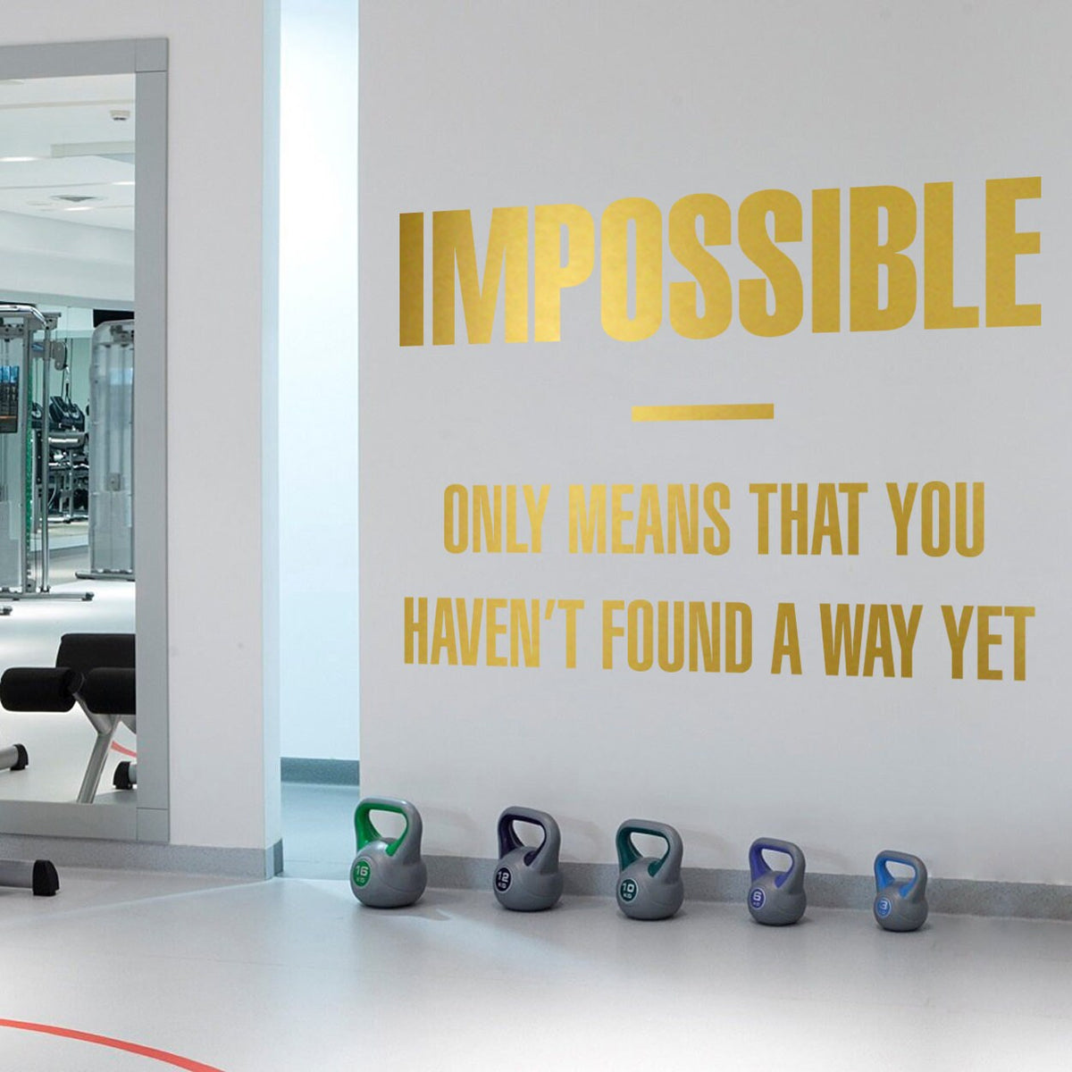 Impossible Motivation Quote Wall Sticker