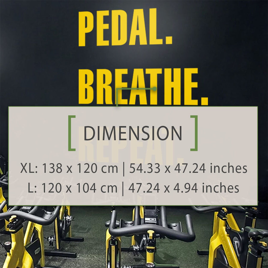 Cycling Gym Wall Decal: Fitness Quote, Workout Sticker