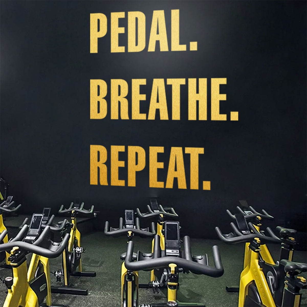 Cycling Gym Wall Decal: Fitness Quote, Workout Sticker